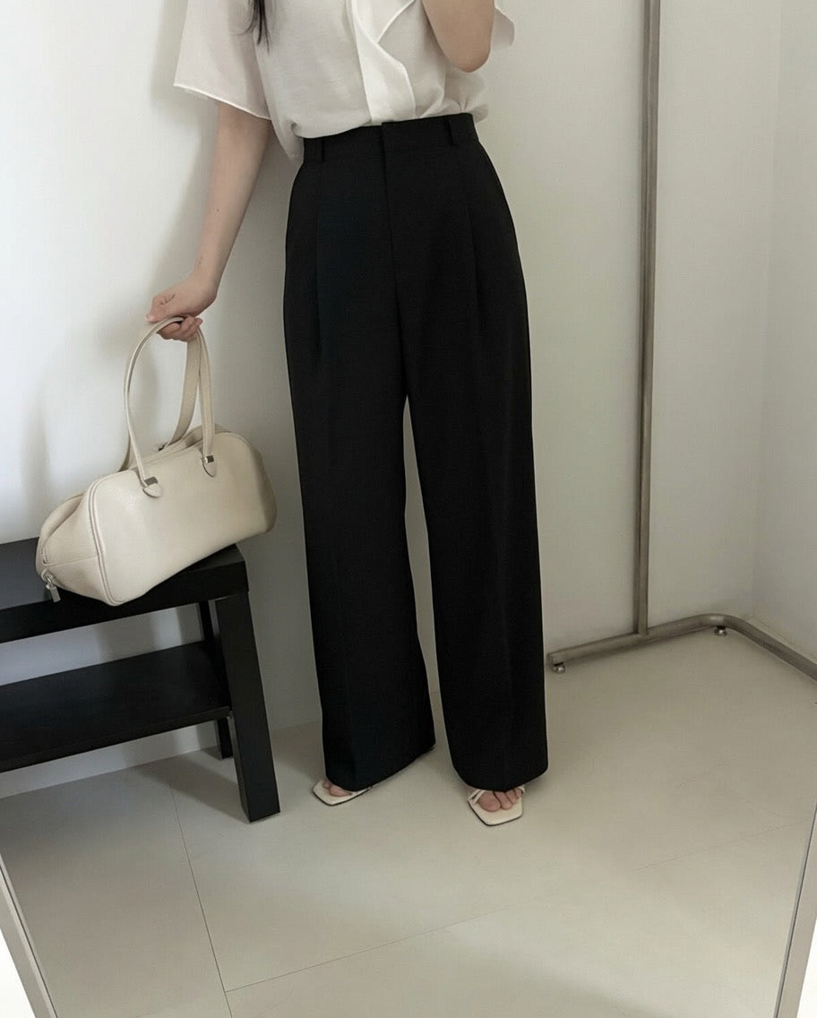 Tailored Wide Leg Summer Trousers
