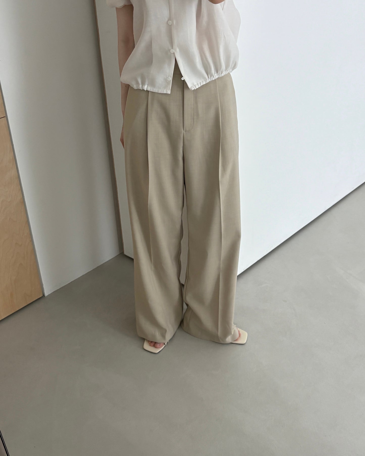 Tailored Wide Leg Summer Trousers