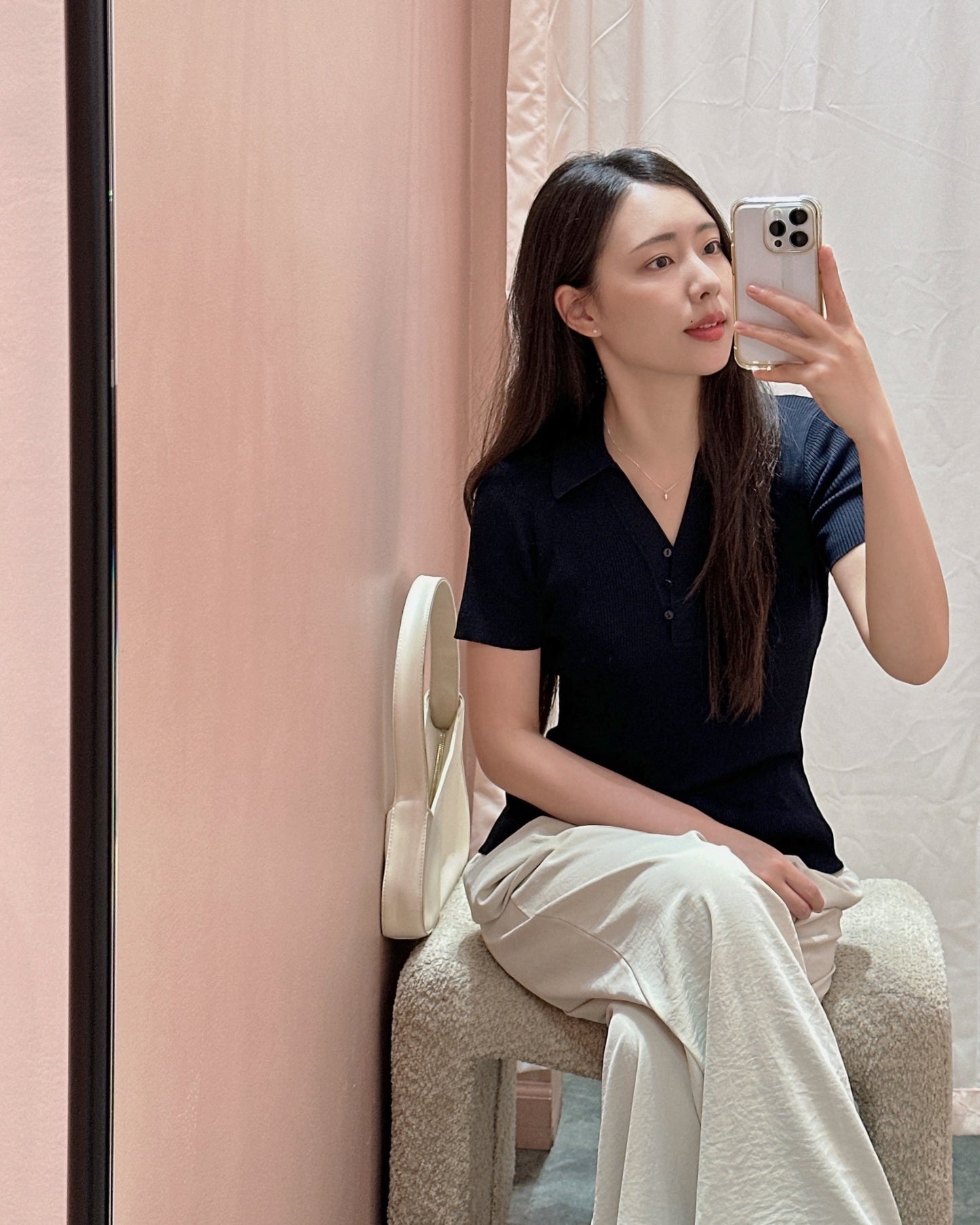 Soft Rib Polo Top