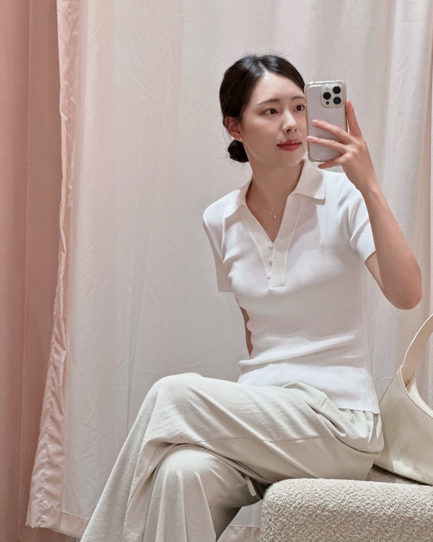 Soft Rib Polo Top