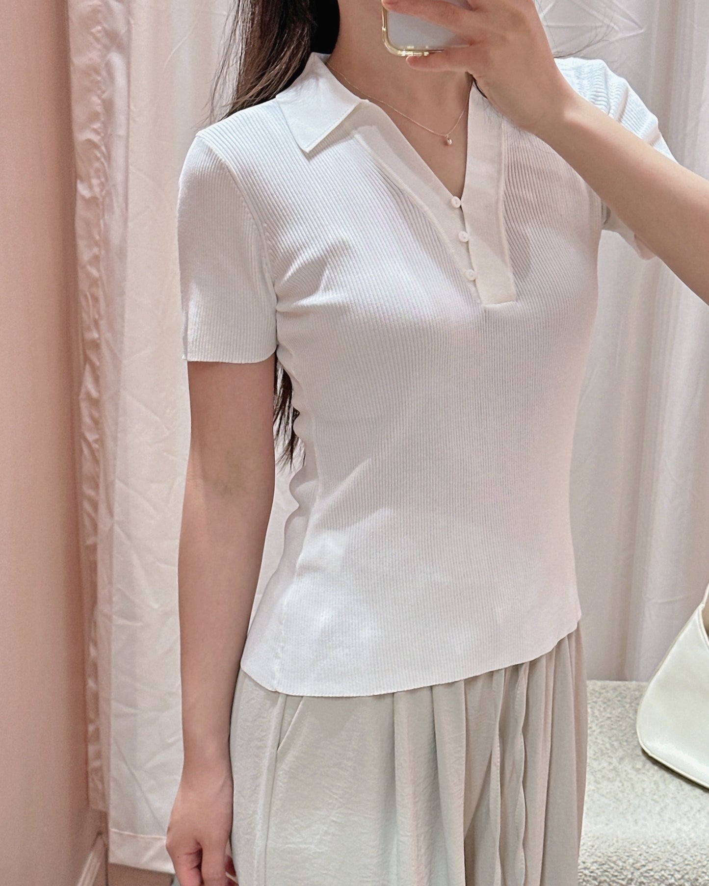 Soft Rib Polo Top