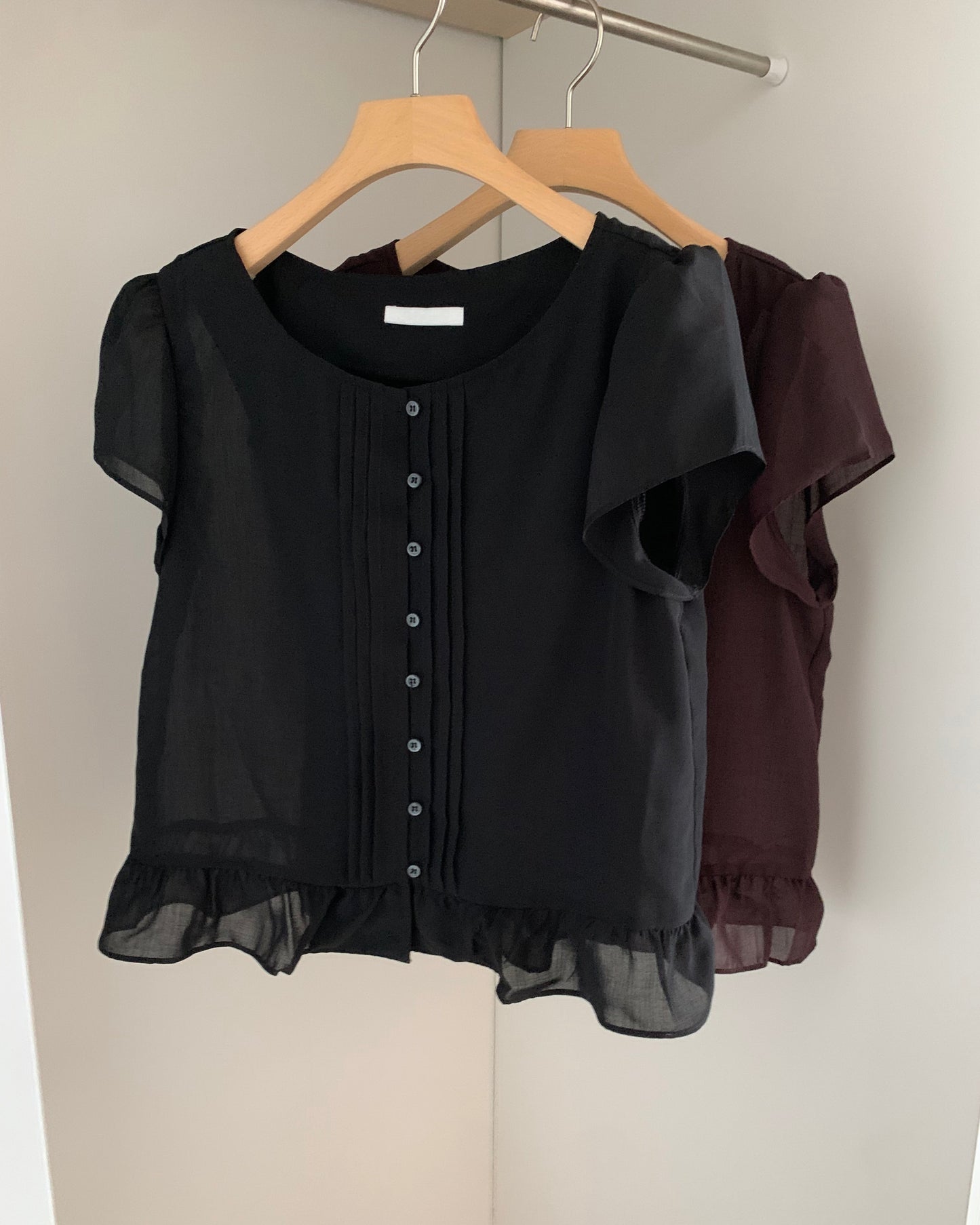 Pintuck Peplum Blouse