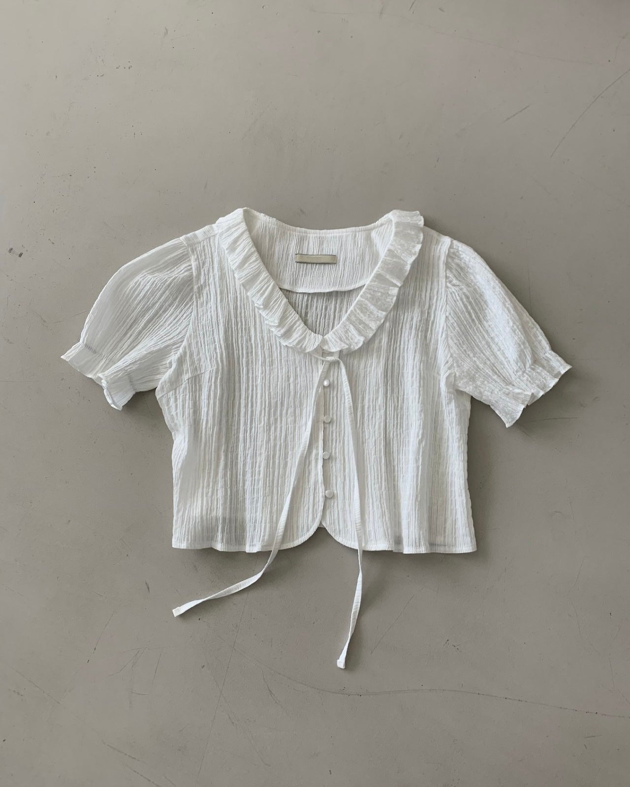 Crinkle Ruffle Blouse