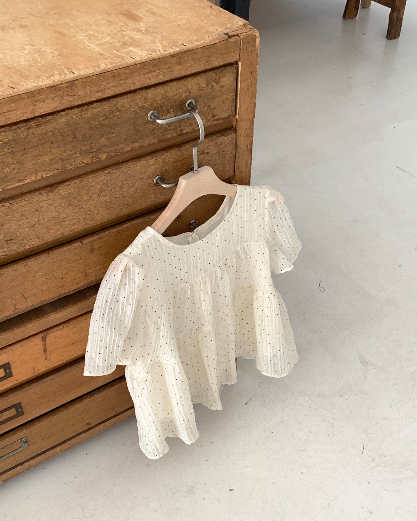 Polka Dot Tiered Blouse