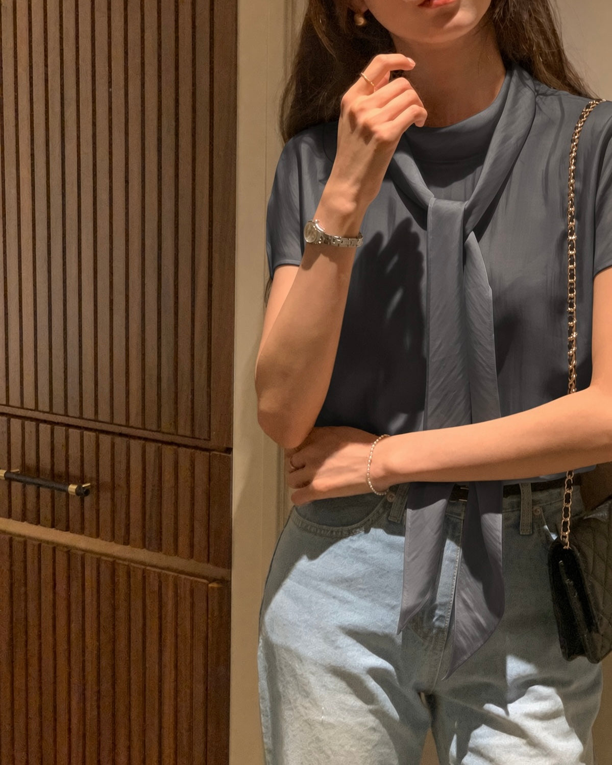 Tencel Soft Tie Blouse