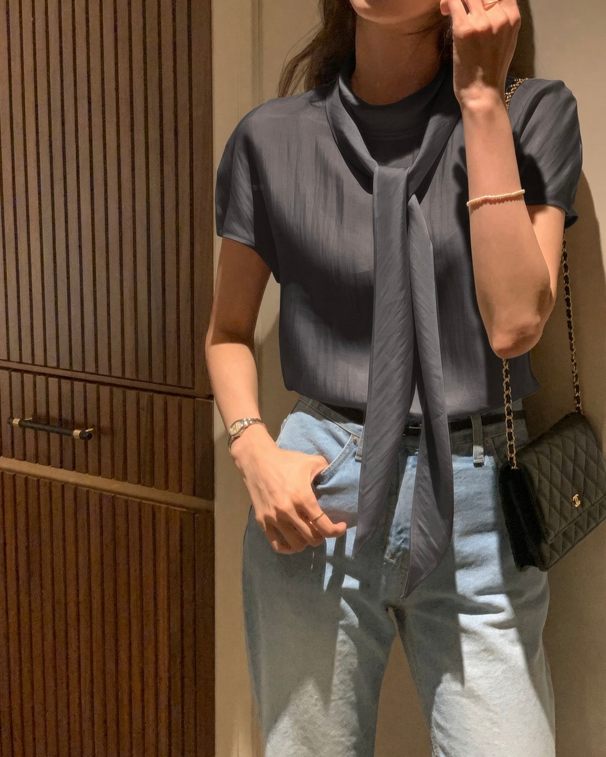 Tencel Soft Tie Blouse