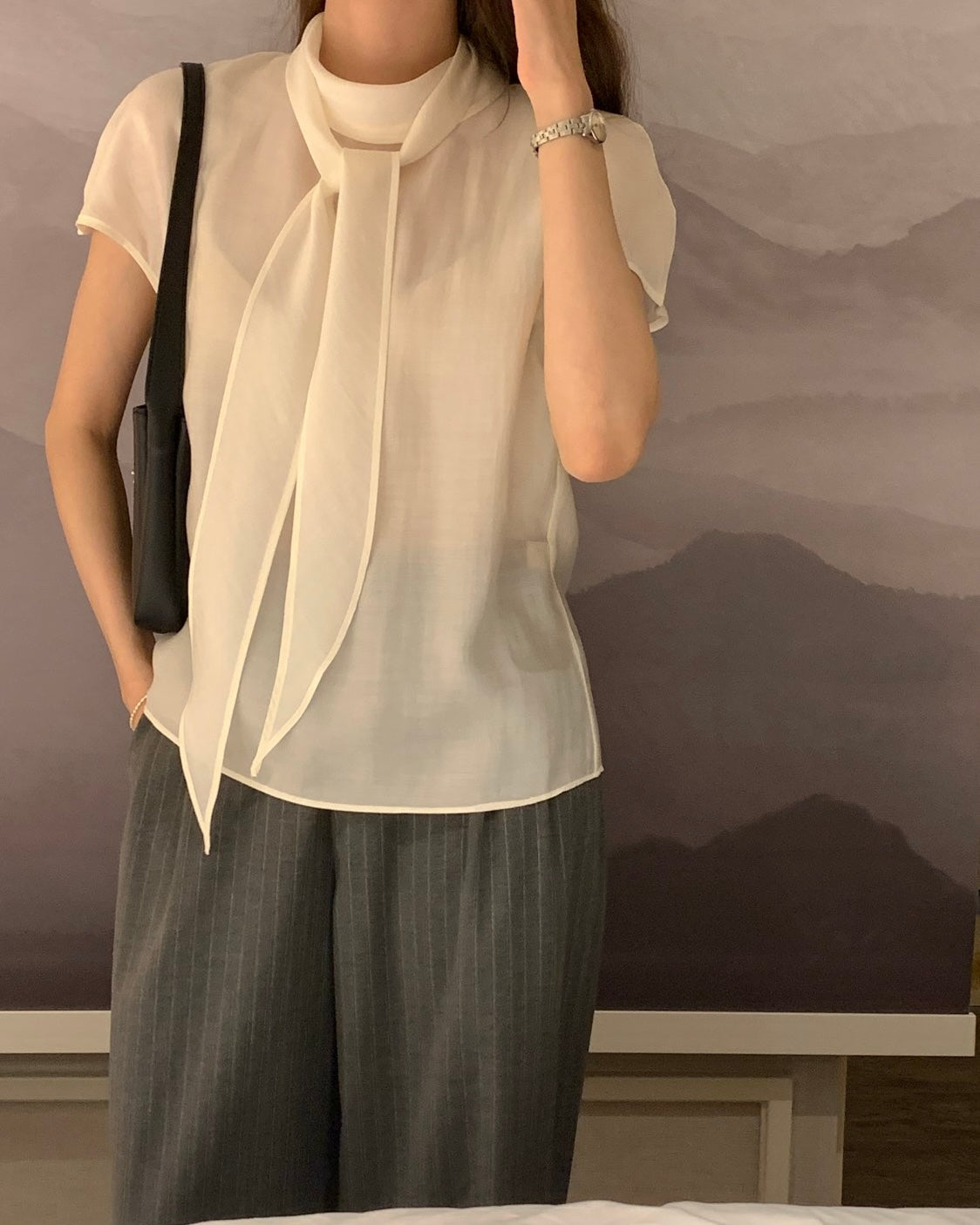 Tencel Soft Tie Blouse