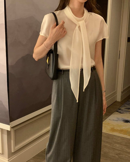 Tencel Soft Tie Blouse