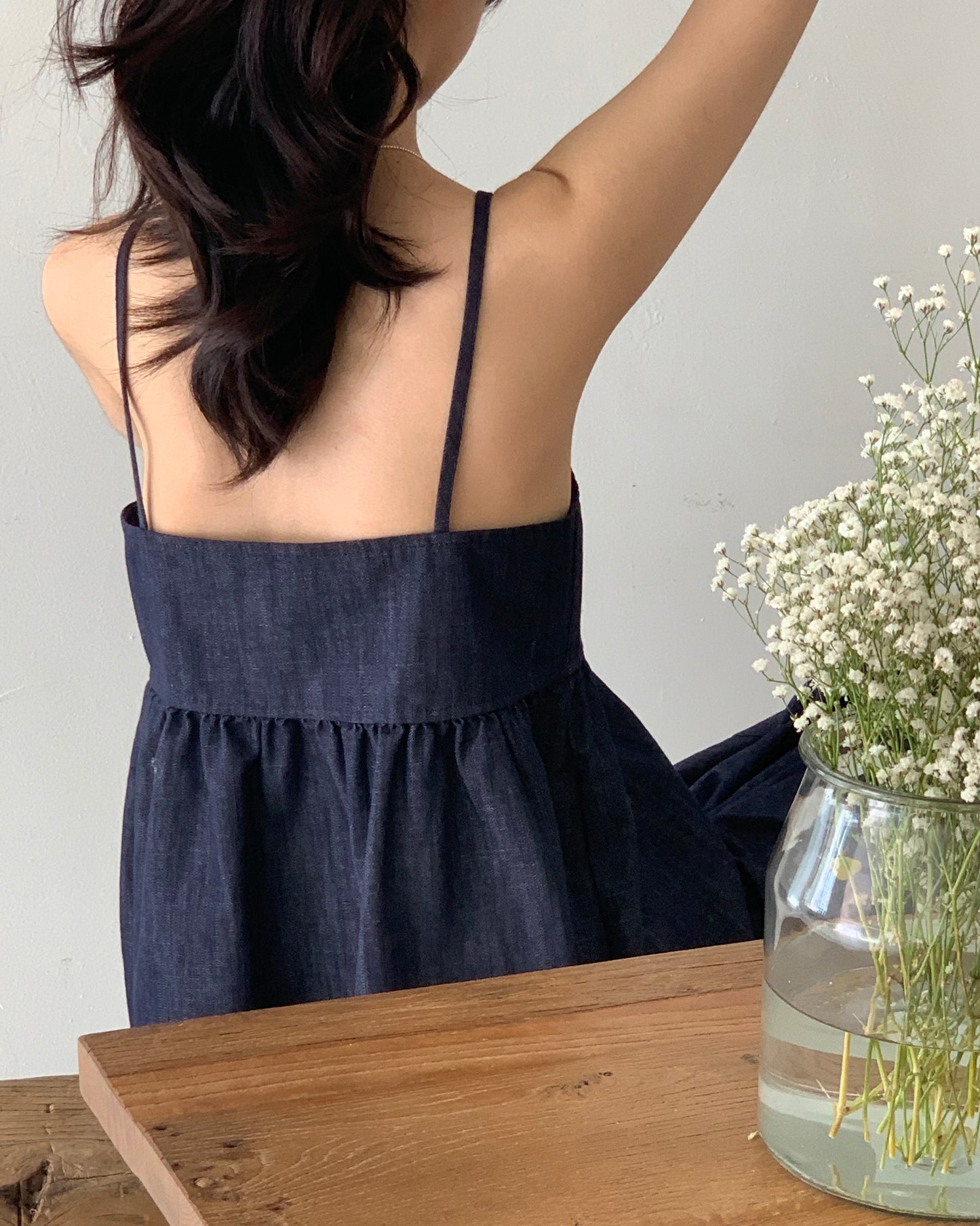 Non-Fade Denim Cami & Pants Set