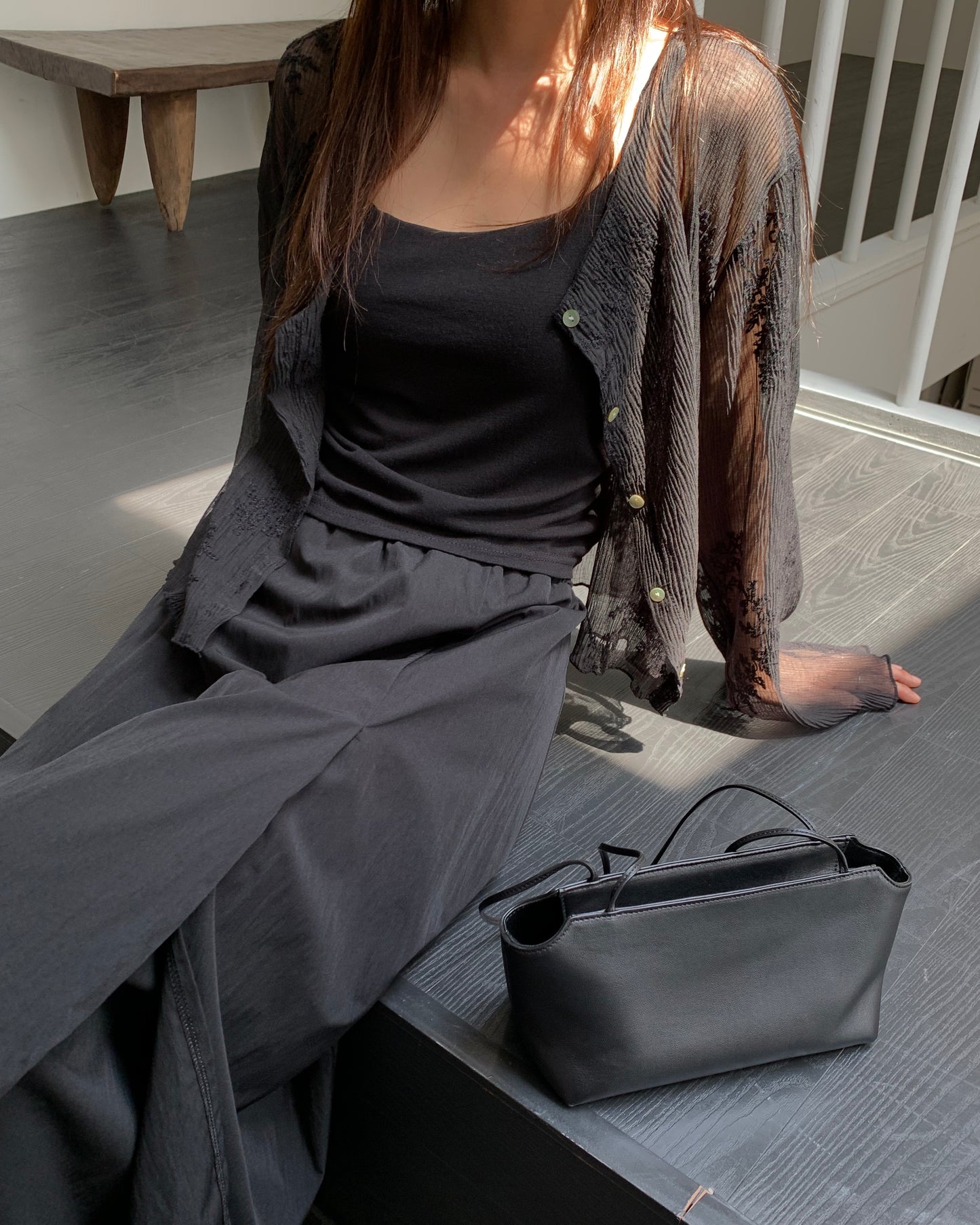Embroidered Sheer Cardigan