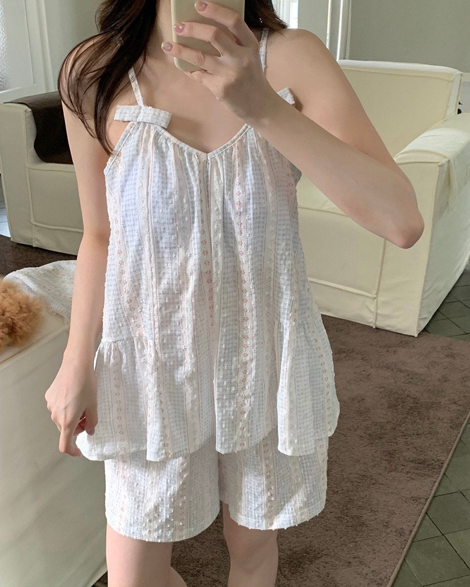 Bonbon Ribbon Cami Set