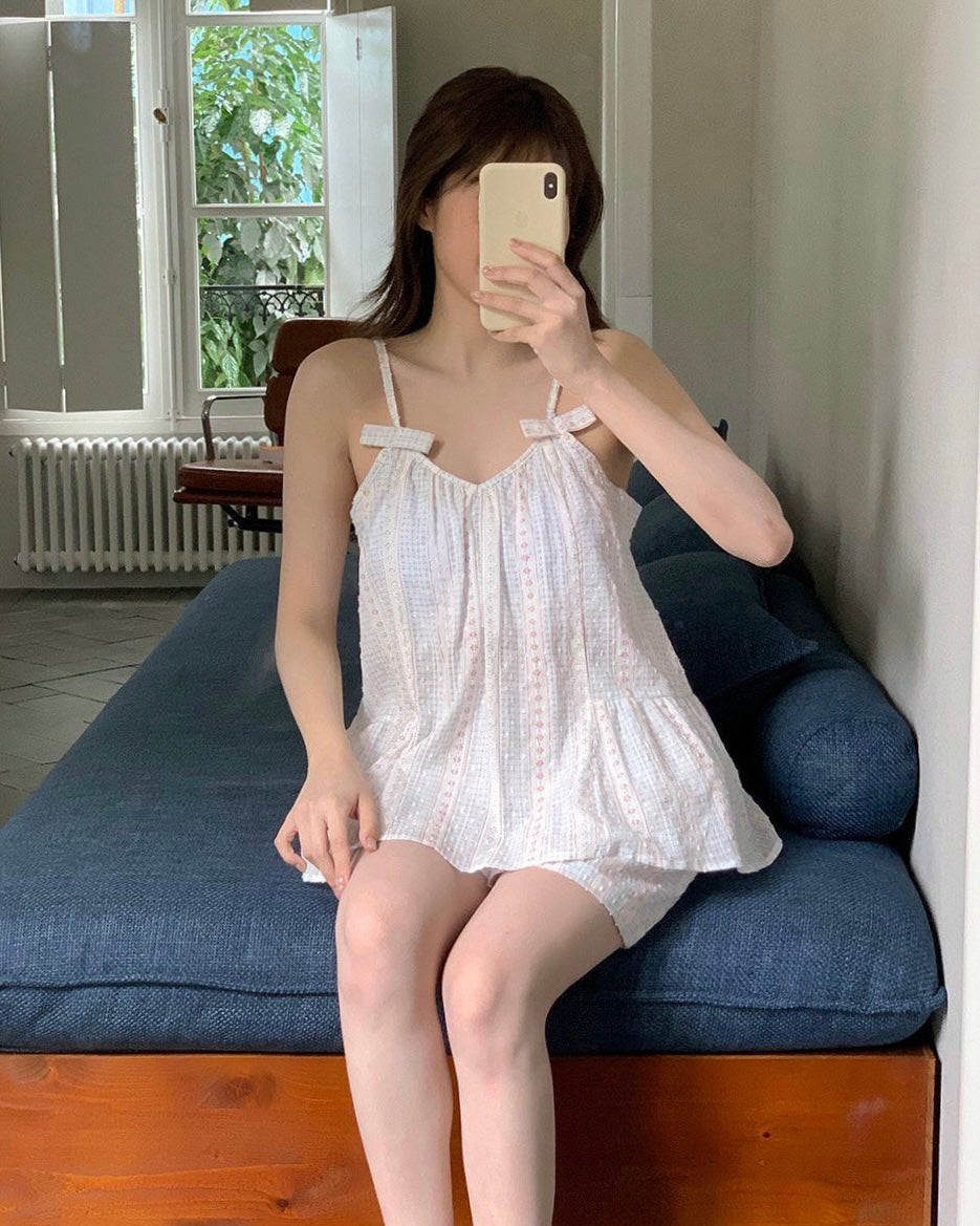Bonbon Ribbon Cami Set