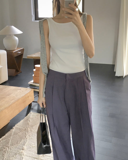 Boat Neck Oragnic Cotton Tank
