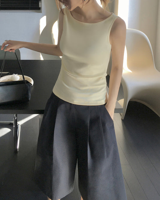 Boat Neck Oragnic Cotton Tank