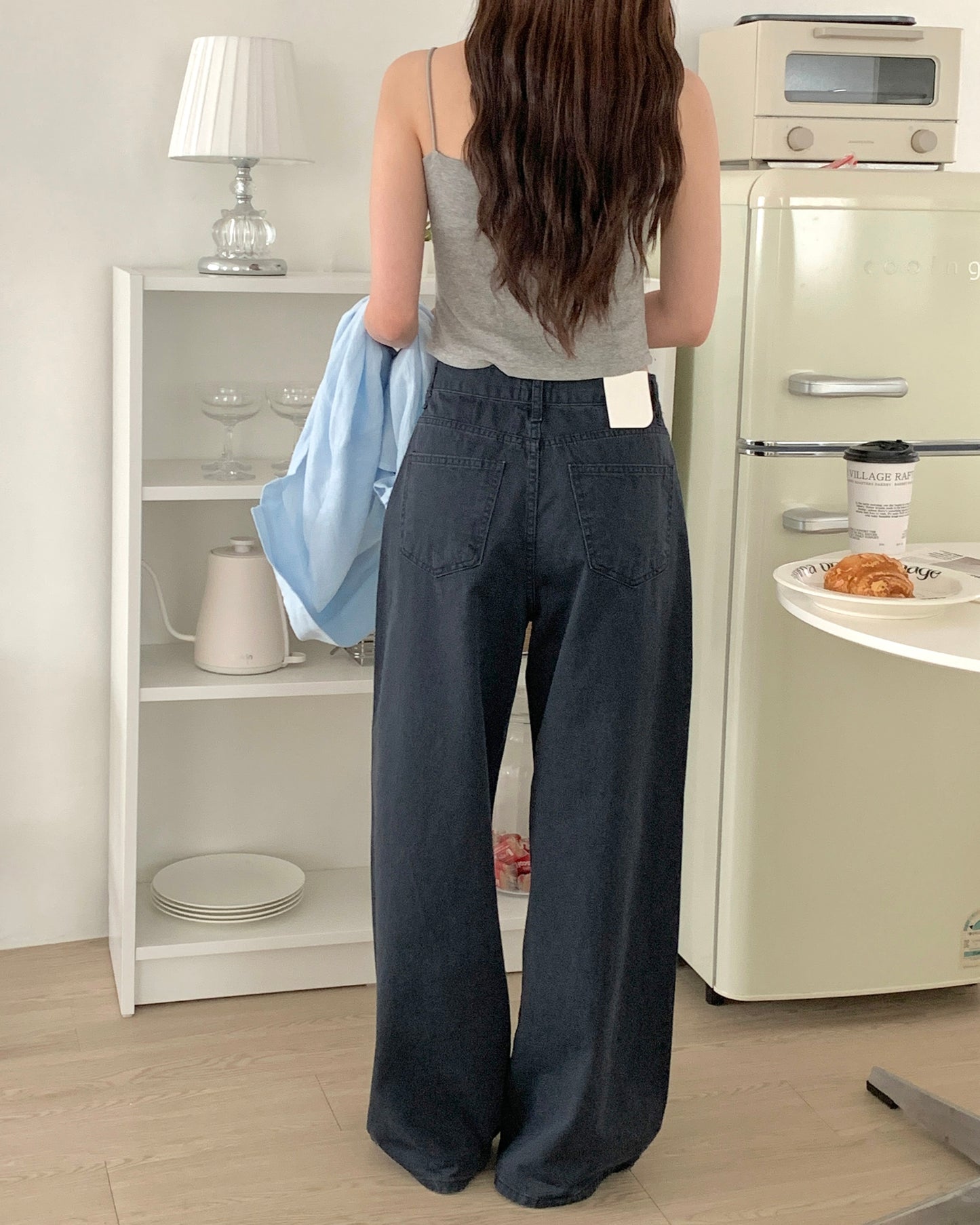 Relaxed Navy Cotton Pants
