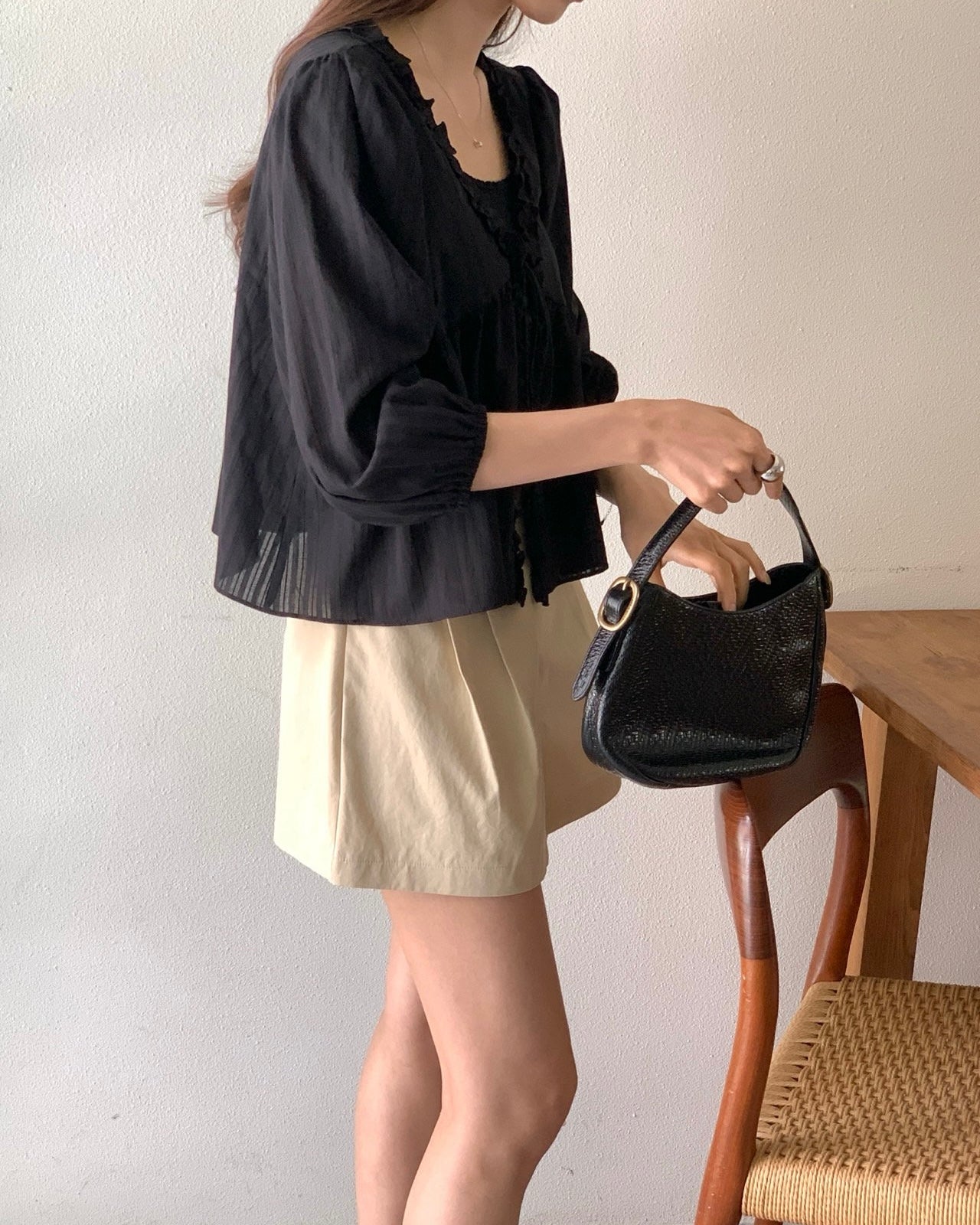 Ruffle Tie Cardigan