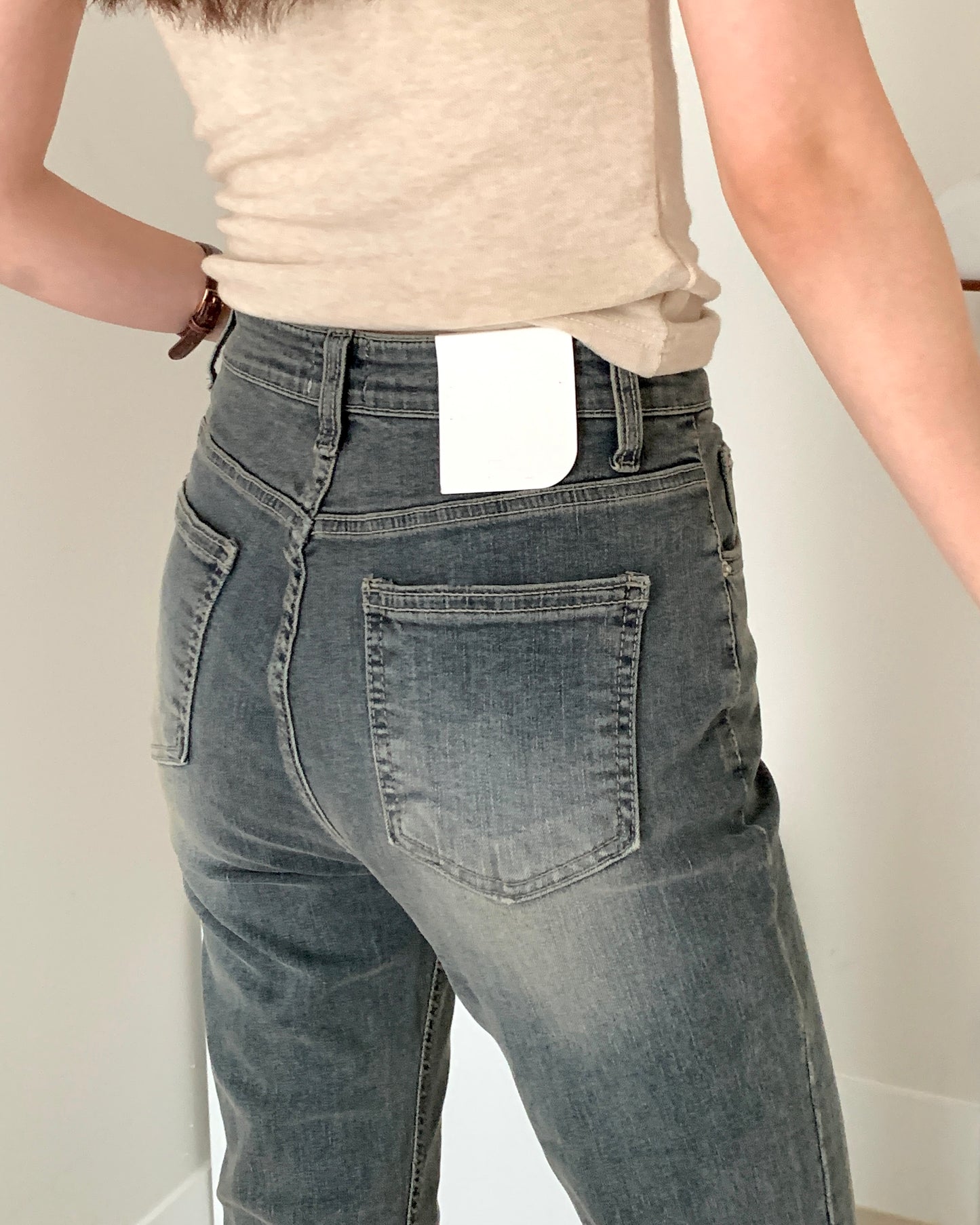 Gray Wash Bootcut Jeans
