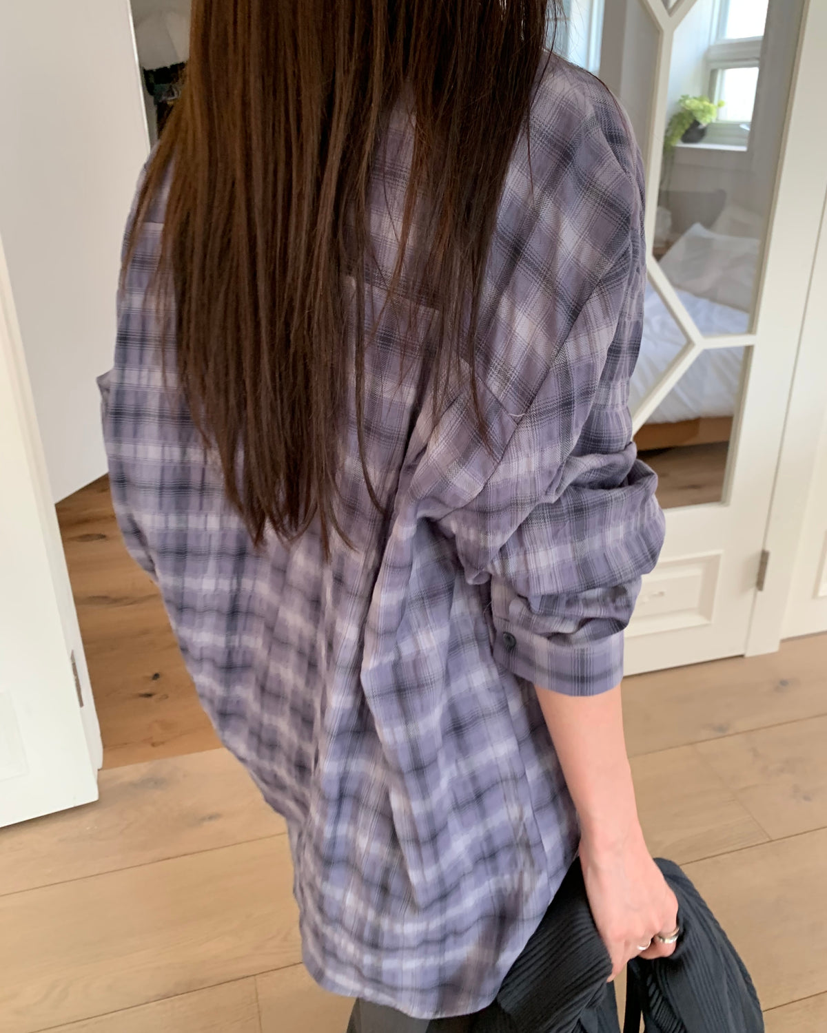 Crinkle Plaid Shirt