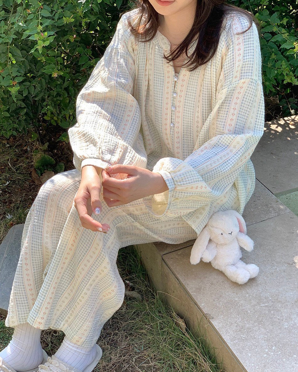 Pastel Check Pajama Set