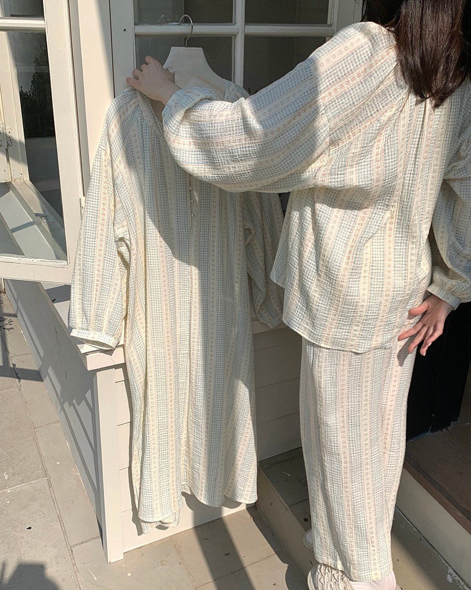 Pastel Check Pajama Set
