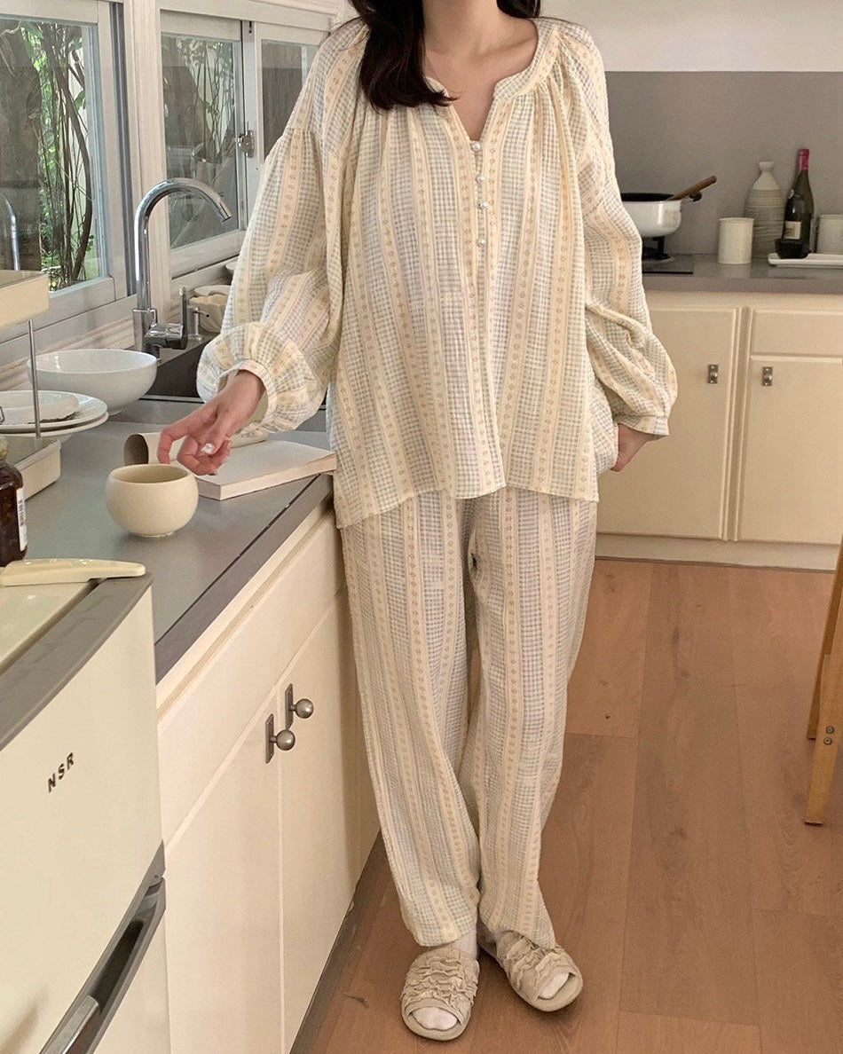Pastel Check Pajama Set