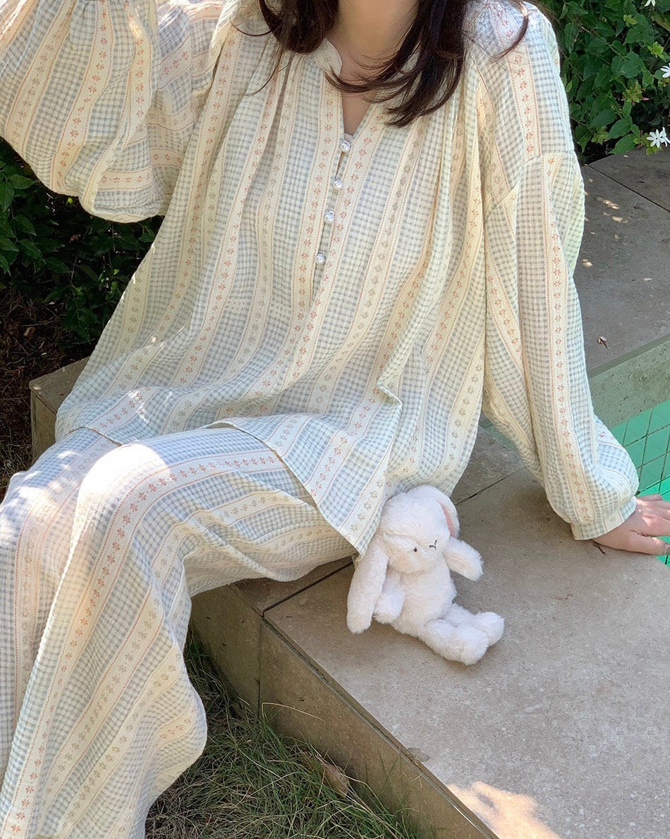 Pastel Check Pajama Set