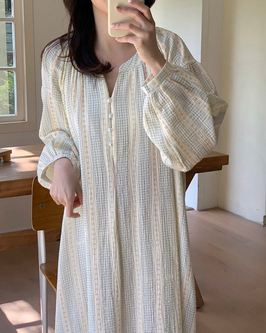 Pastel Check Nightgown