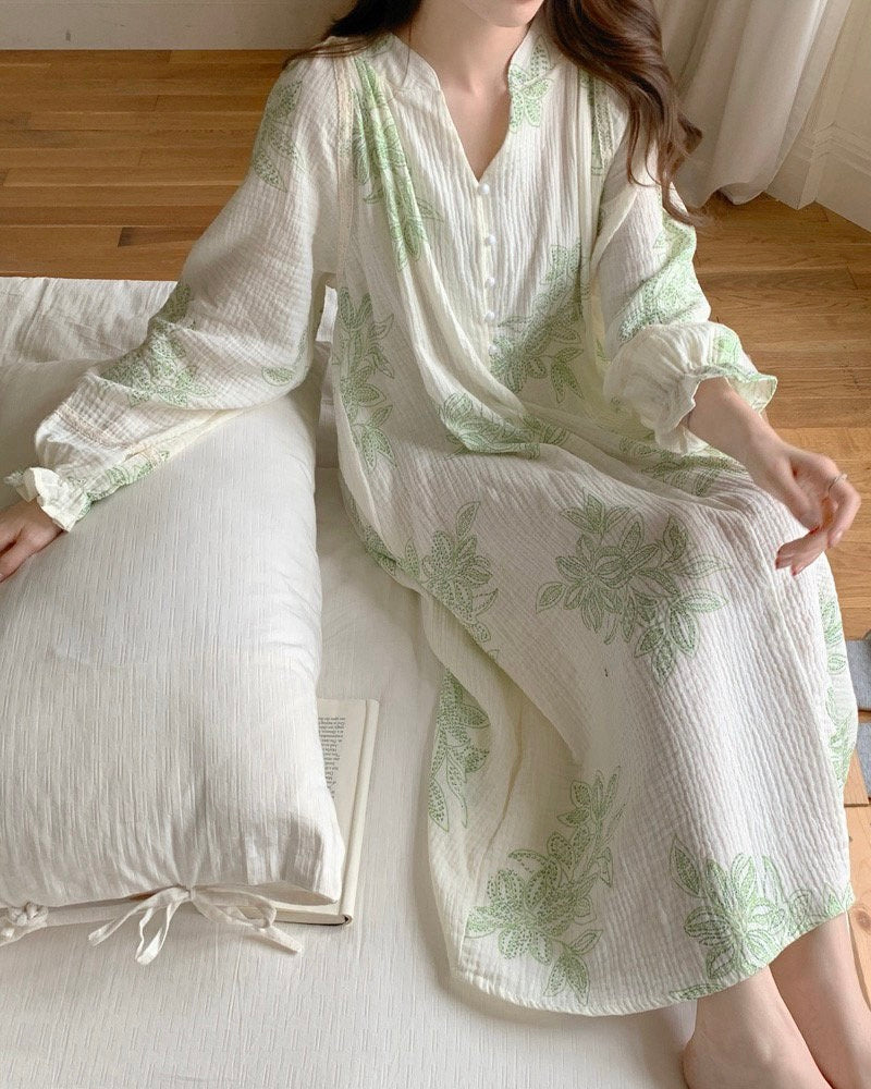 Botanical Leaf Nightgown