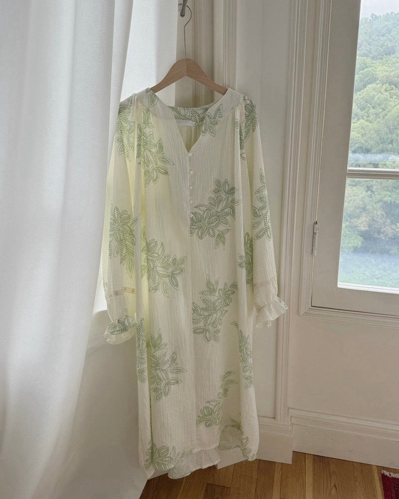 Botanical Leaf Nightgown
