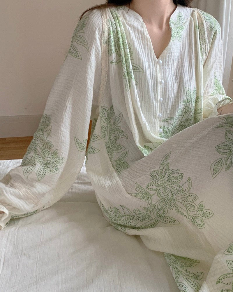 Botanical Leaf Nightgown