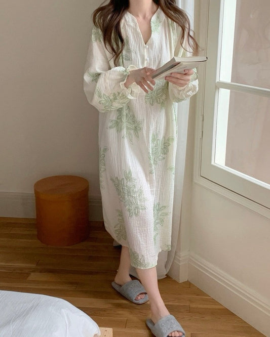 Botanical Leaf Nightgown