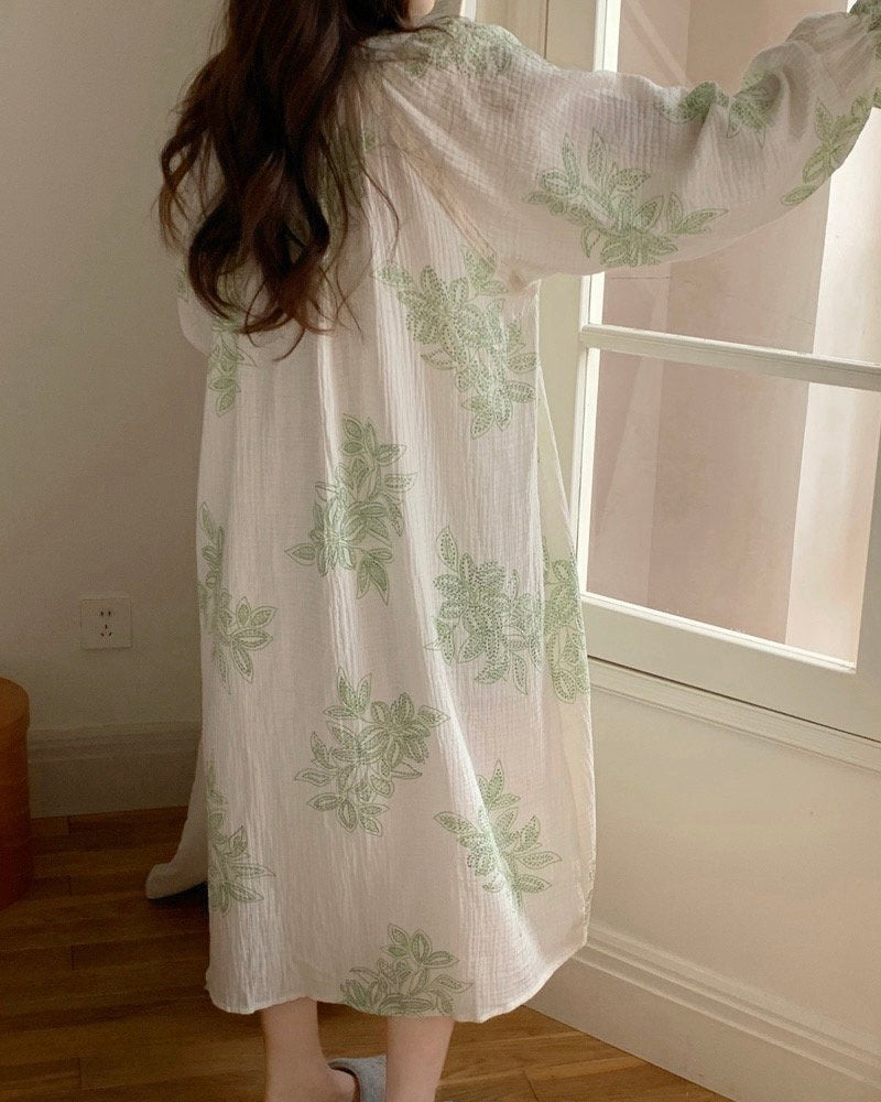Botanical Leaf Nightgown