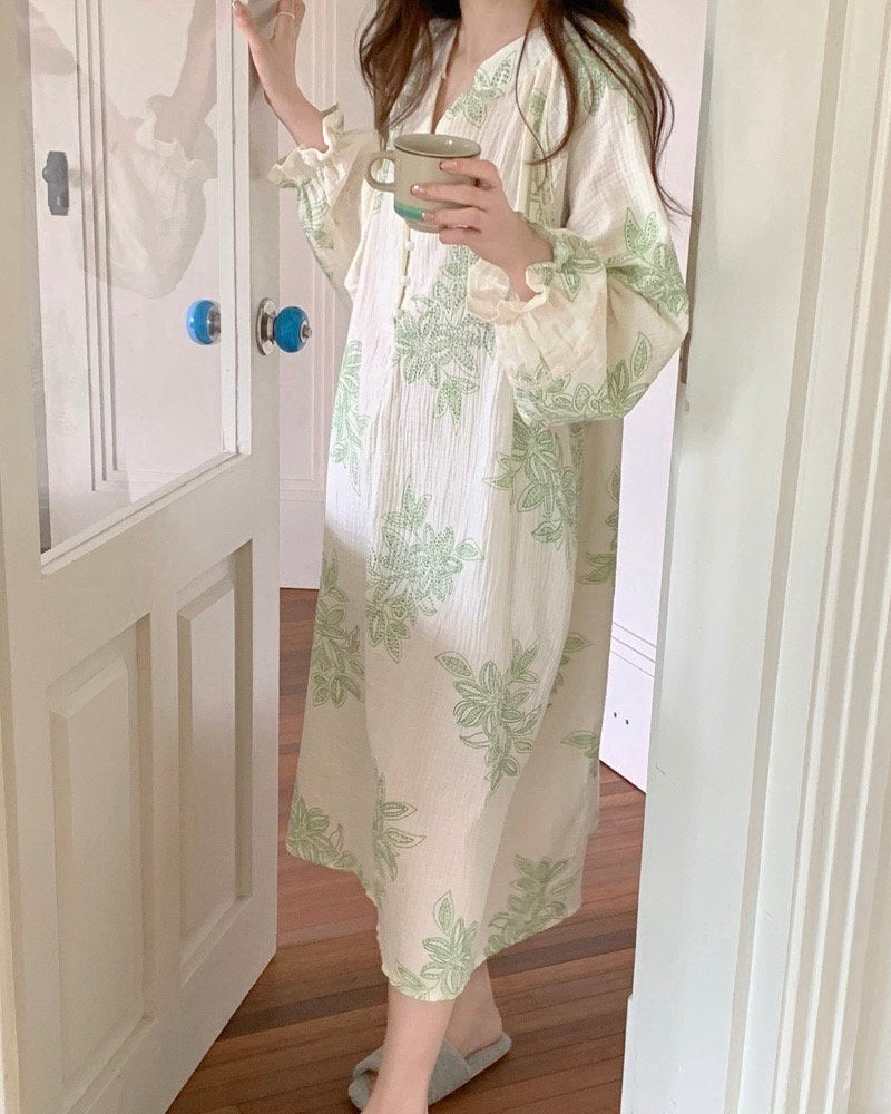 Botanical Leaf Nightgown