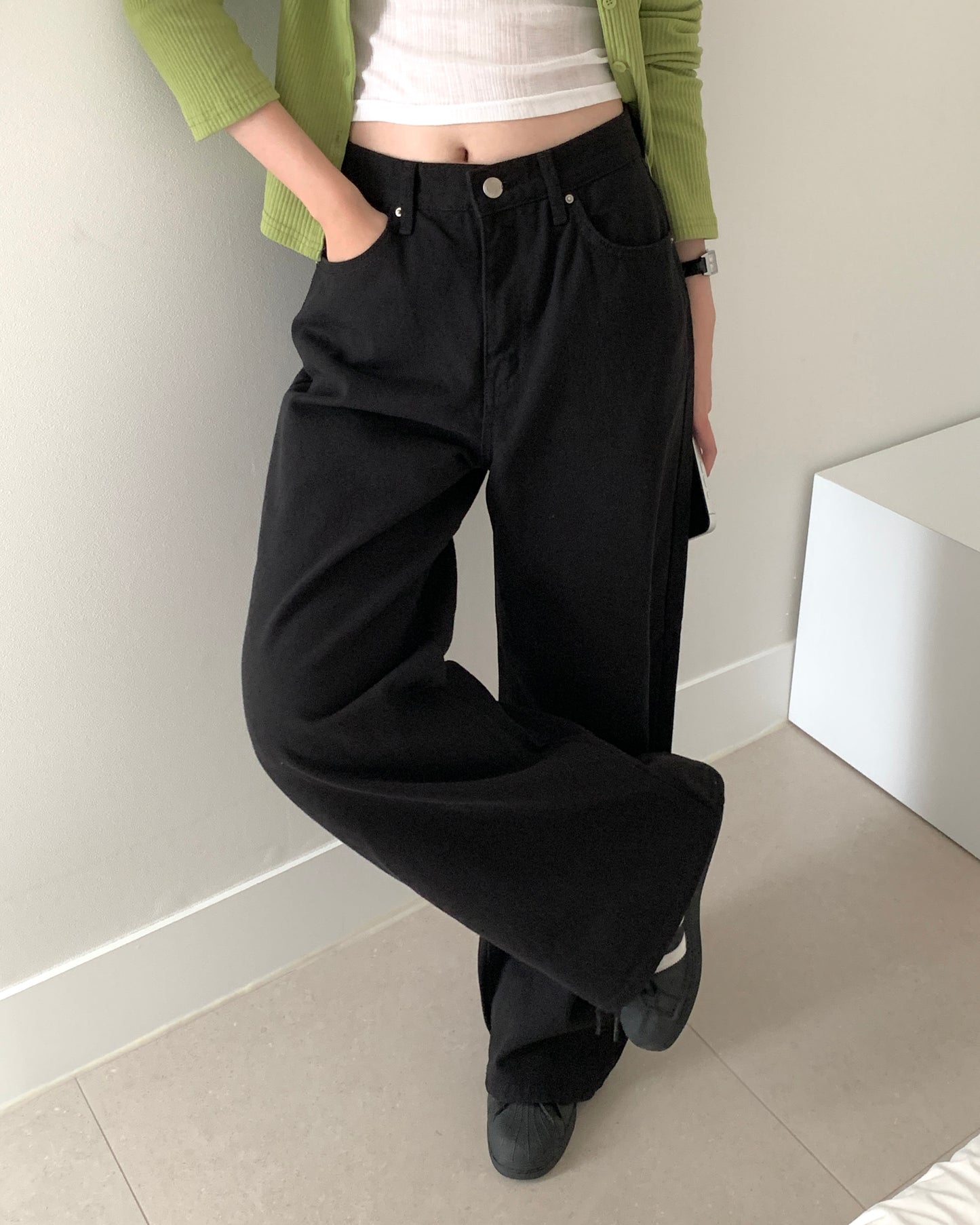 Easy Black Wide Pants