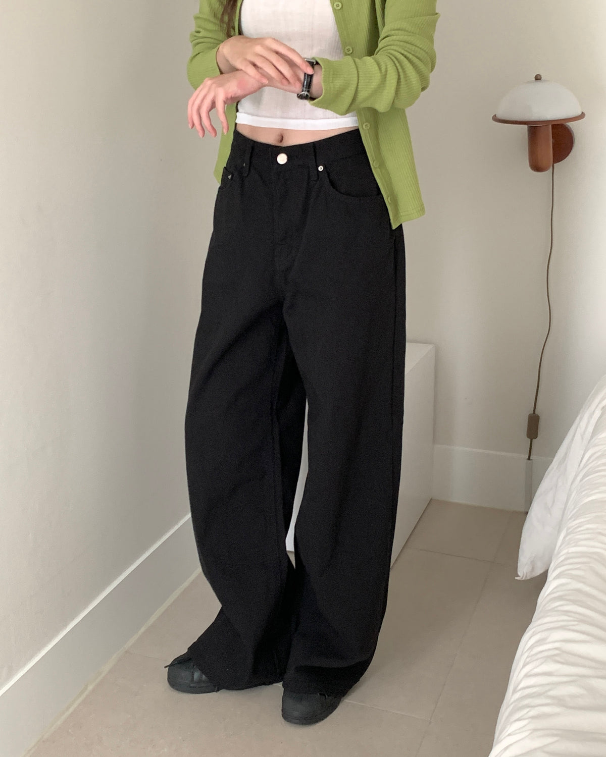 Easy Black Wide Pants