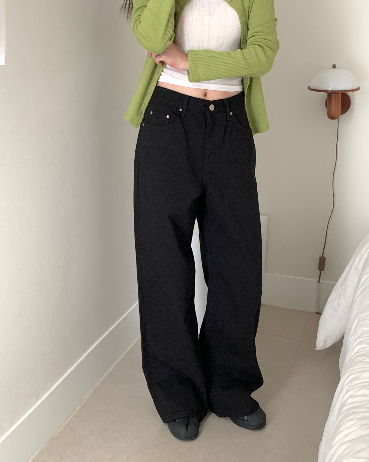 Easy Black Wide Pants