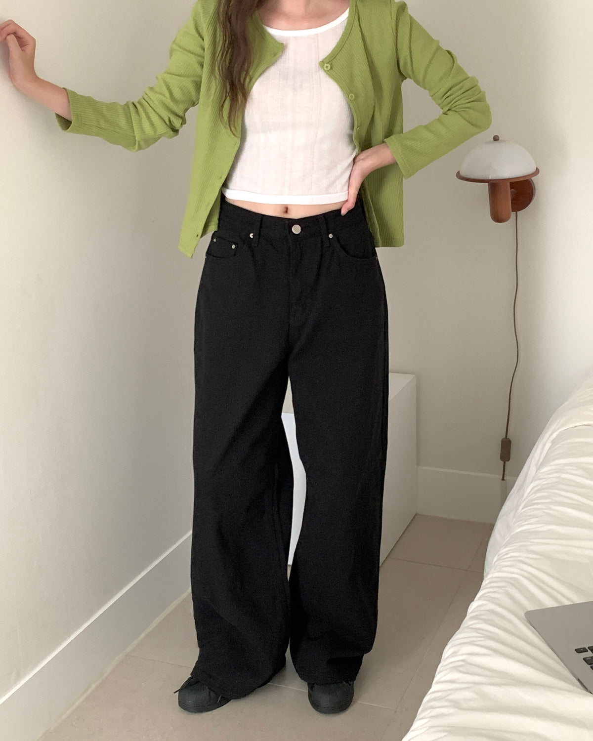 Easy Black Wide Pants