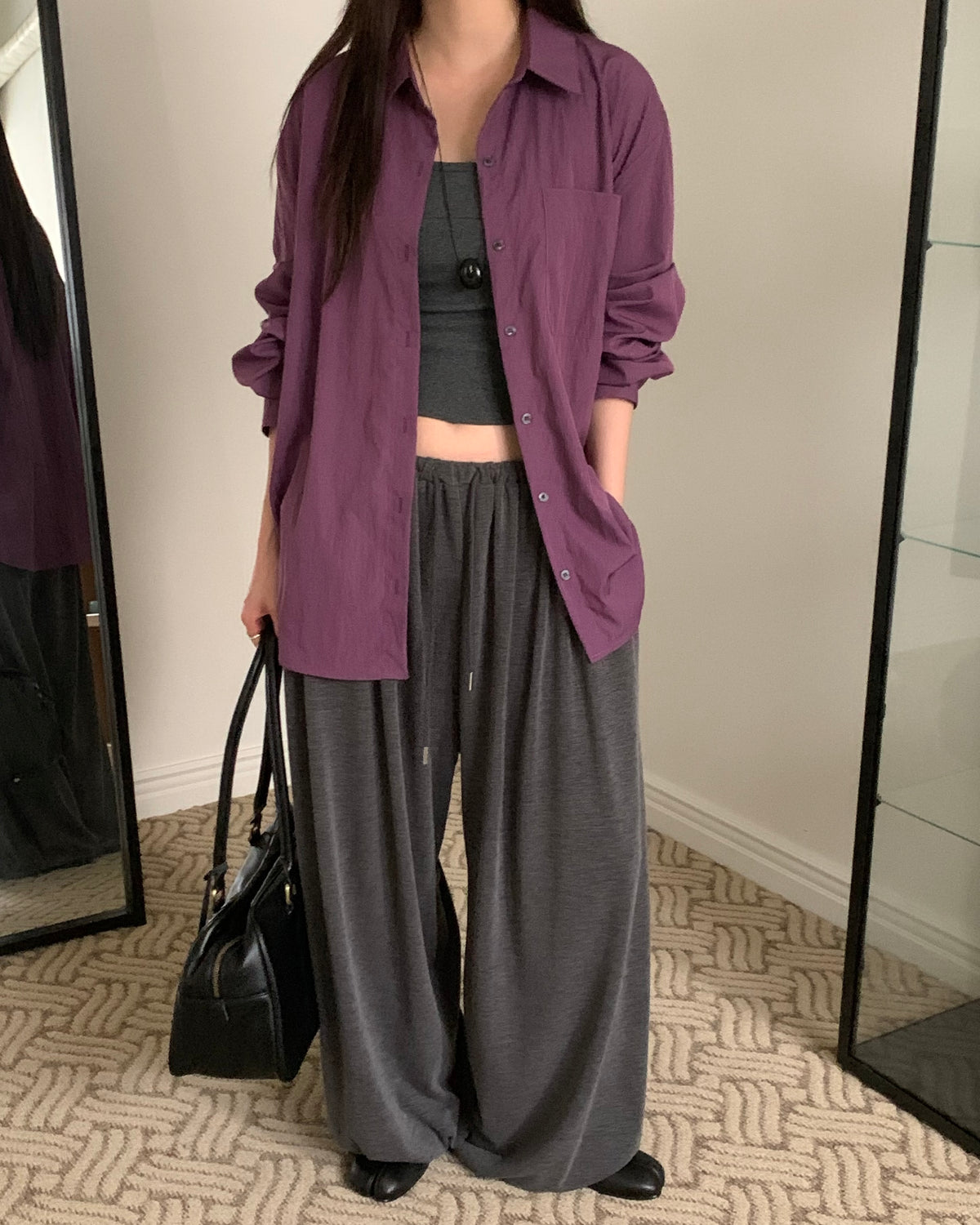 Slouchy Nylon Shirt