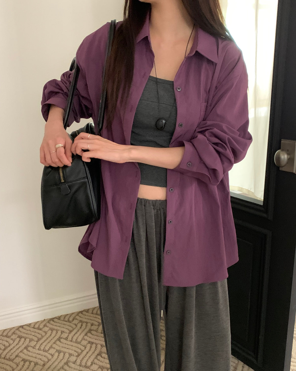 Slouchy Nylon Shirt