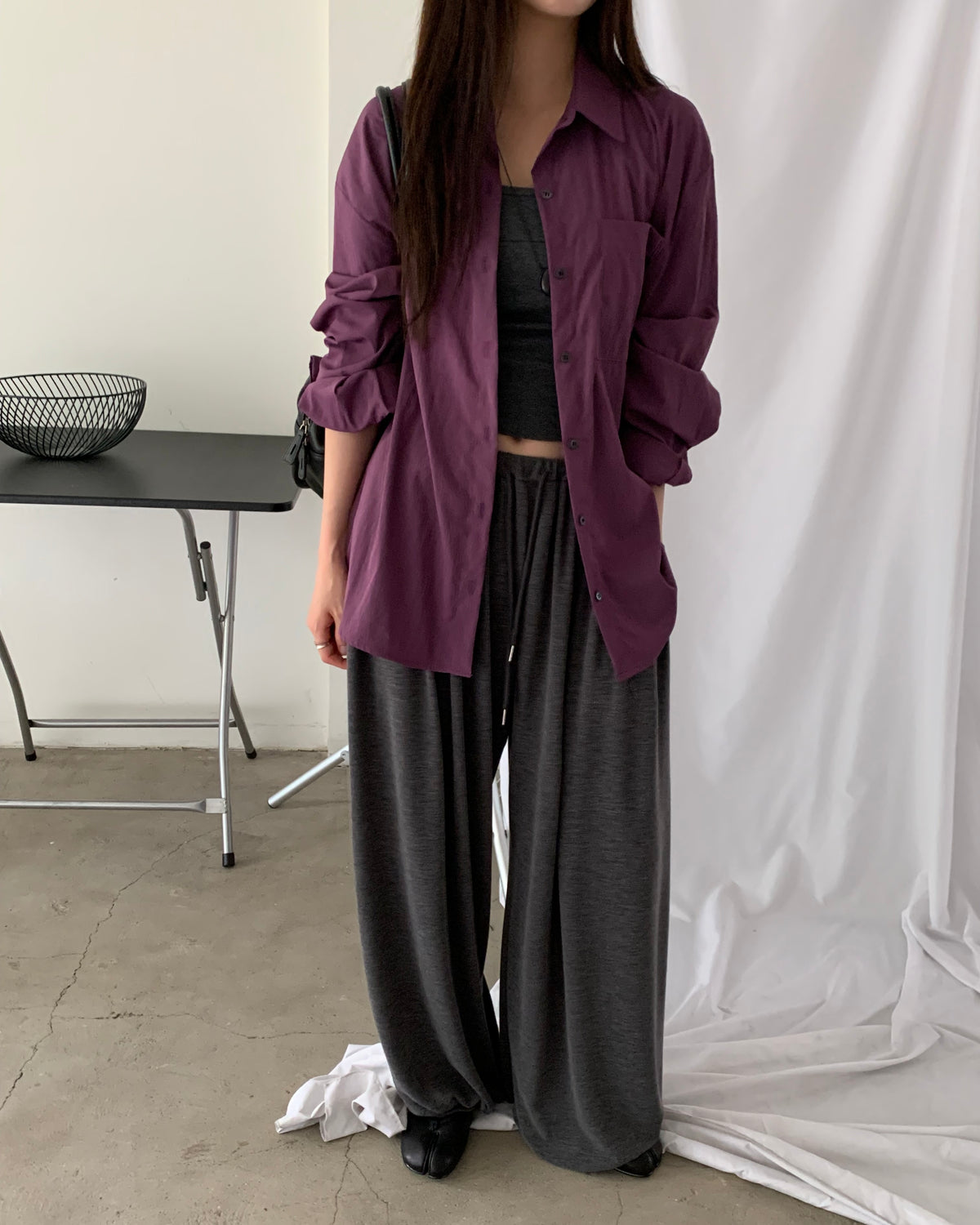 Slouchy Nylon Shirt