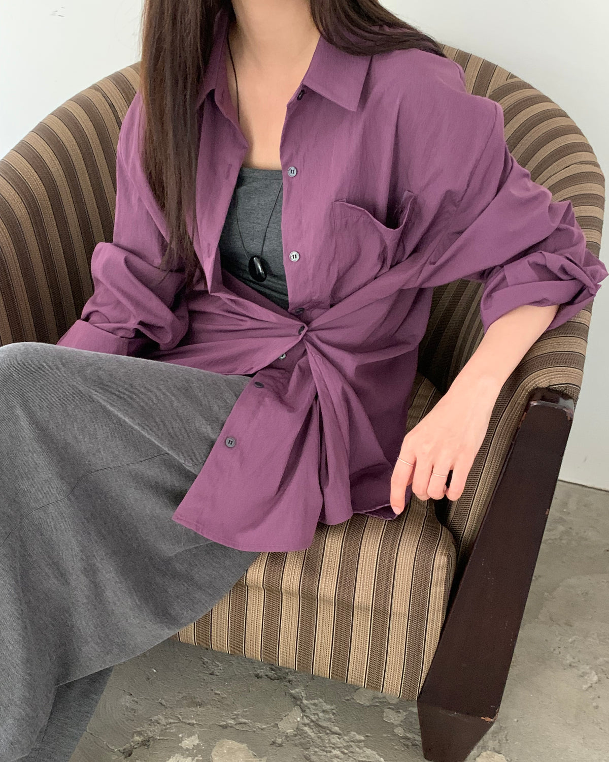 Slouchy Nylon Shirt