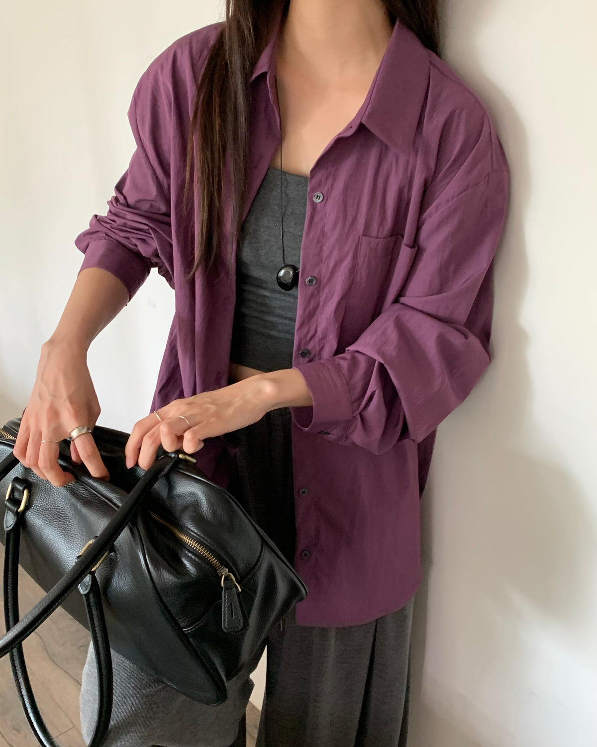 Slouchy Nylon Shirt