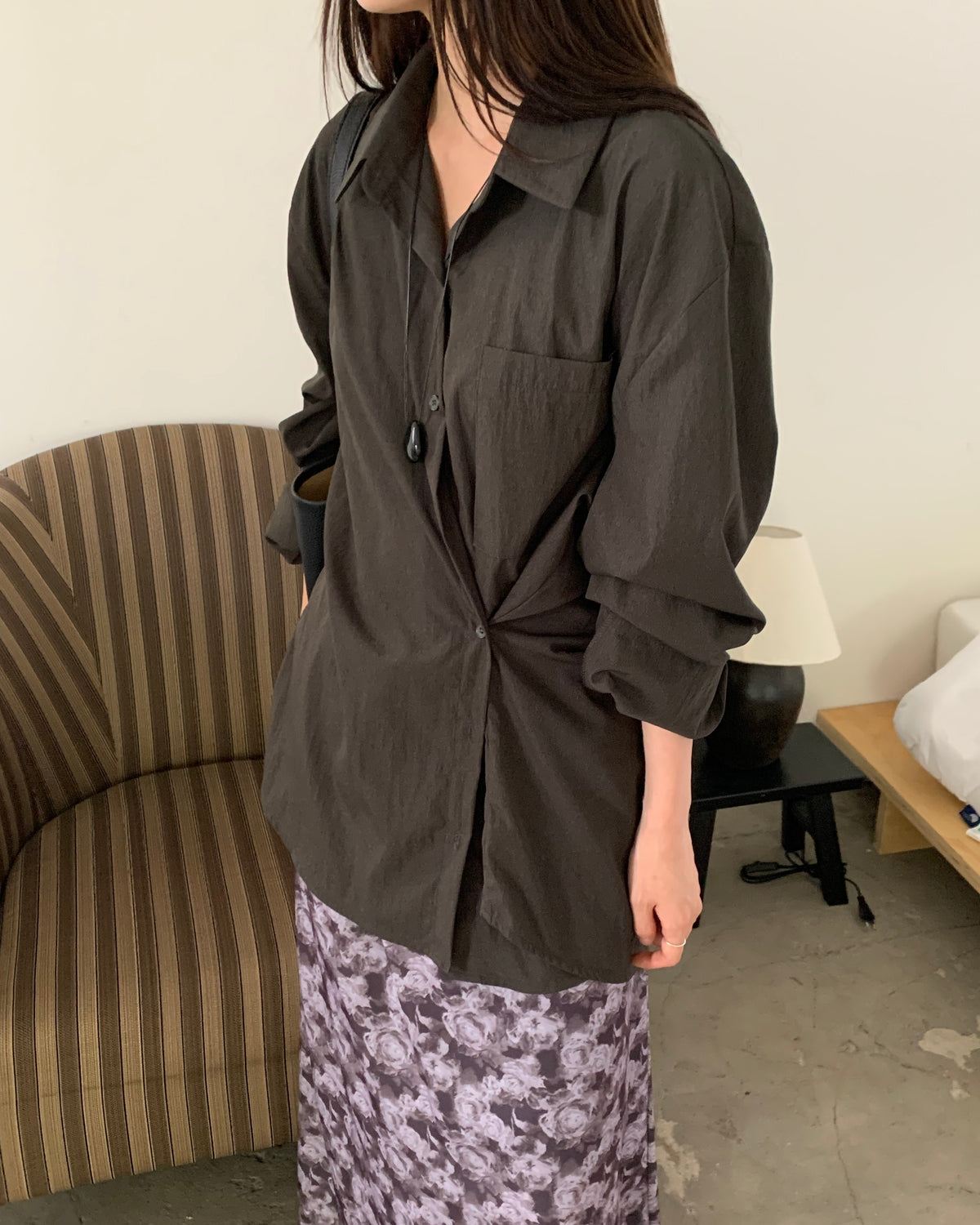 Slouchy Nylon Shirt