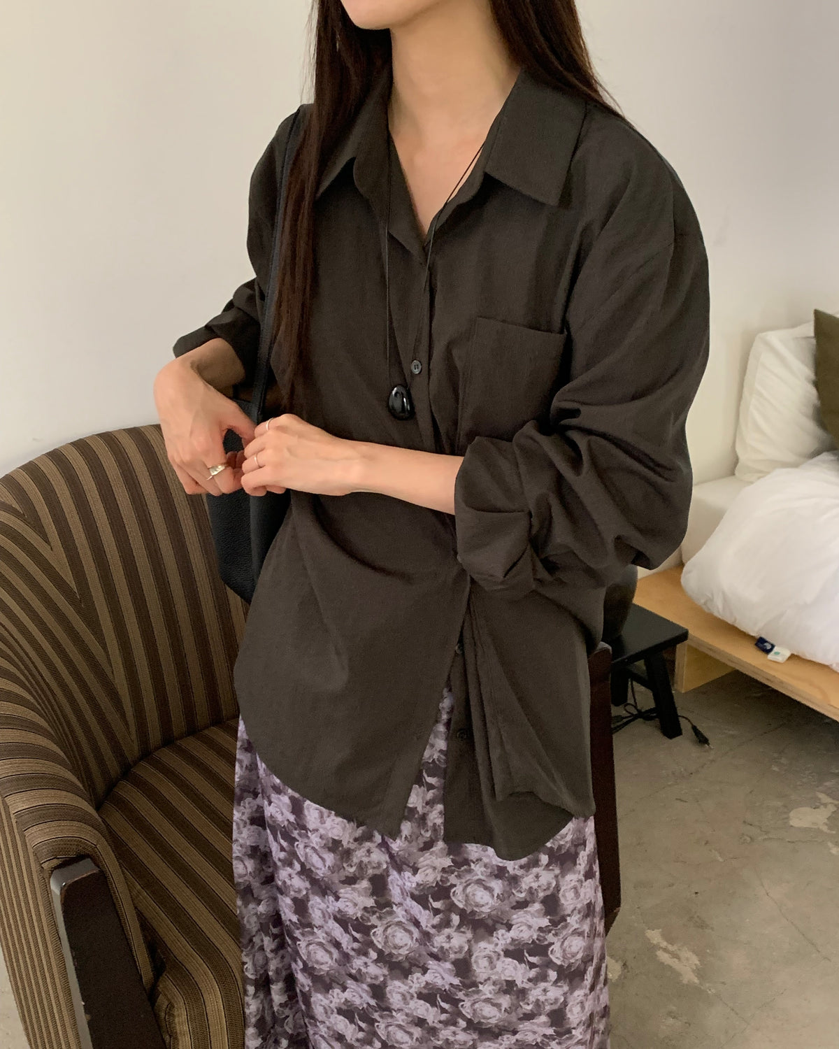 Slouchy Nylon Shirt