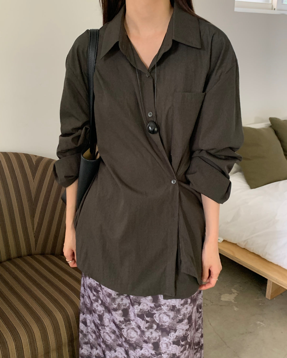 Slouchy Nylon Shirt