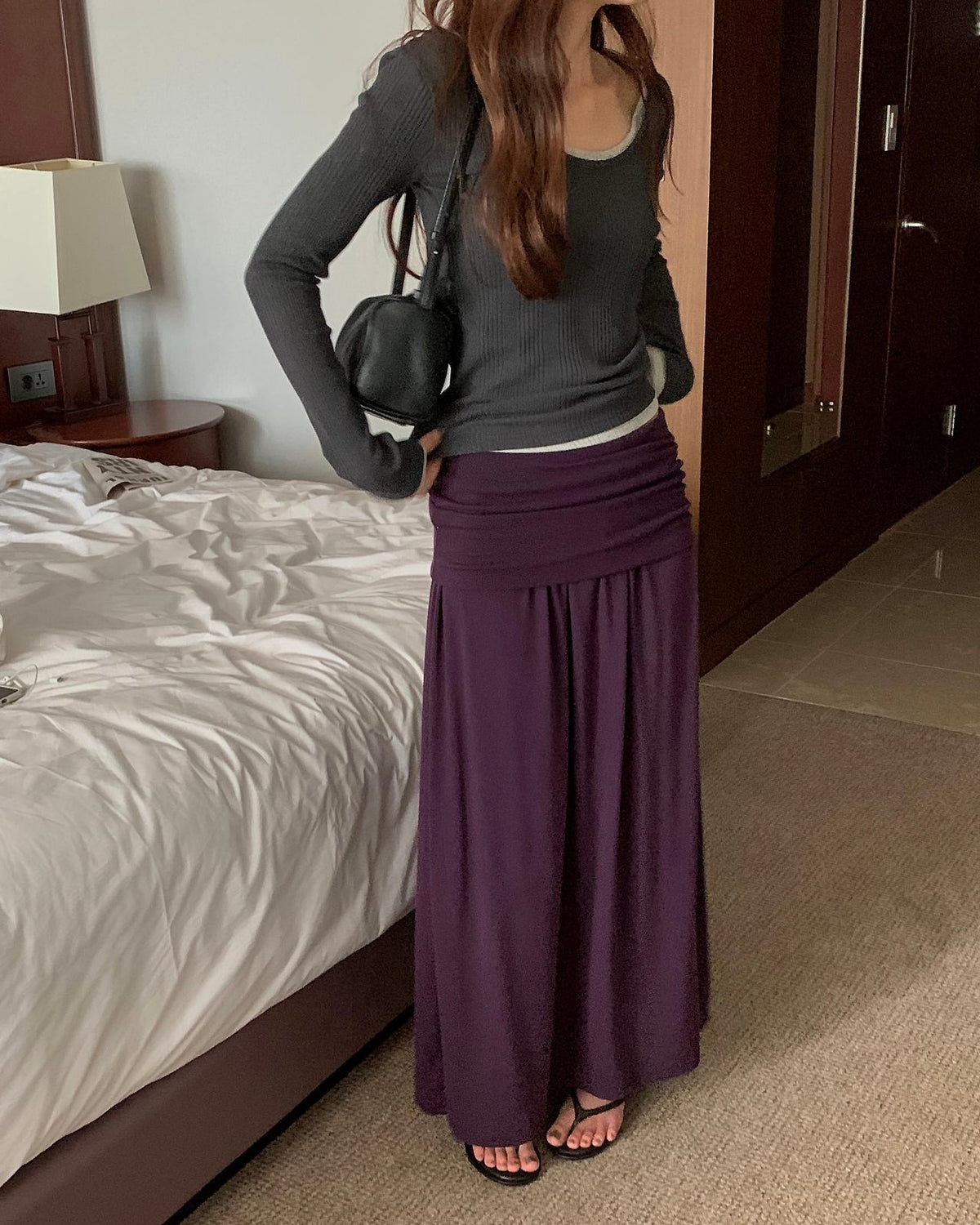 Fold-Over Maxi Skirt