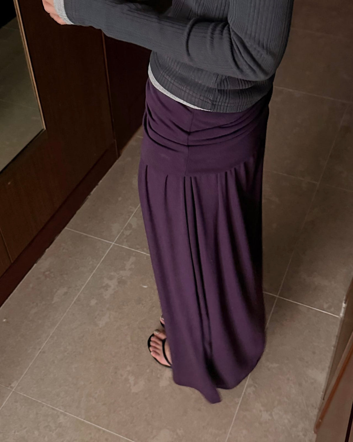 Fold-Over Maxi Skirt