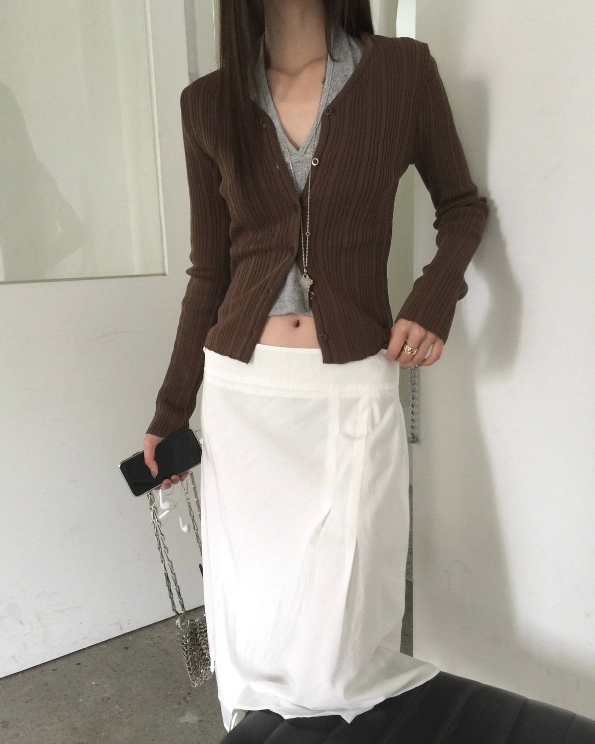 Fine Rib Cardigan