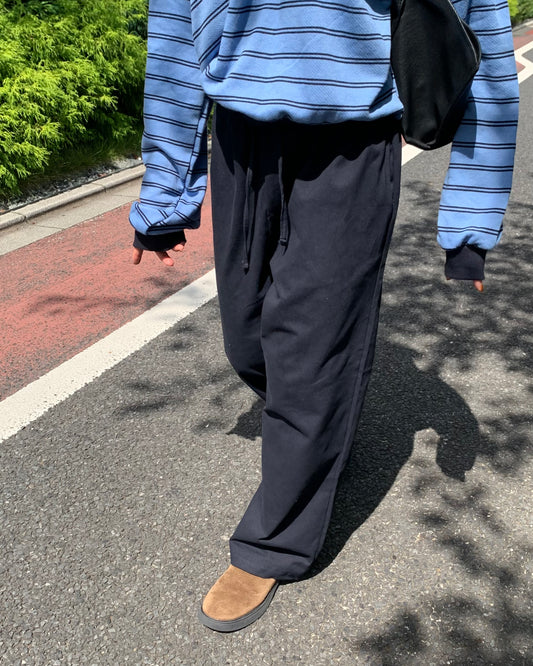 Cotton Wide-Leg Pants