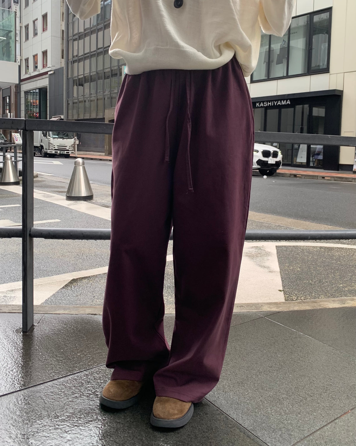 Cotton Wide-Leg Pants